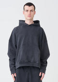 14 OZ Garment Wash French Terry Oversized Distressed Fleece Sweatshirt