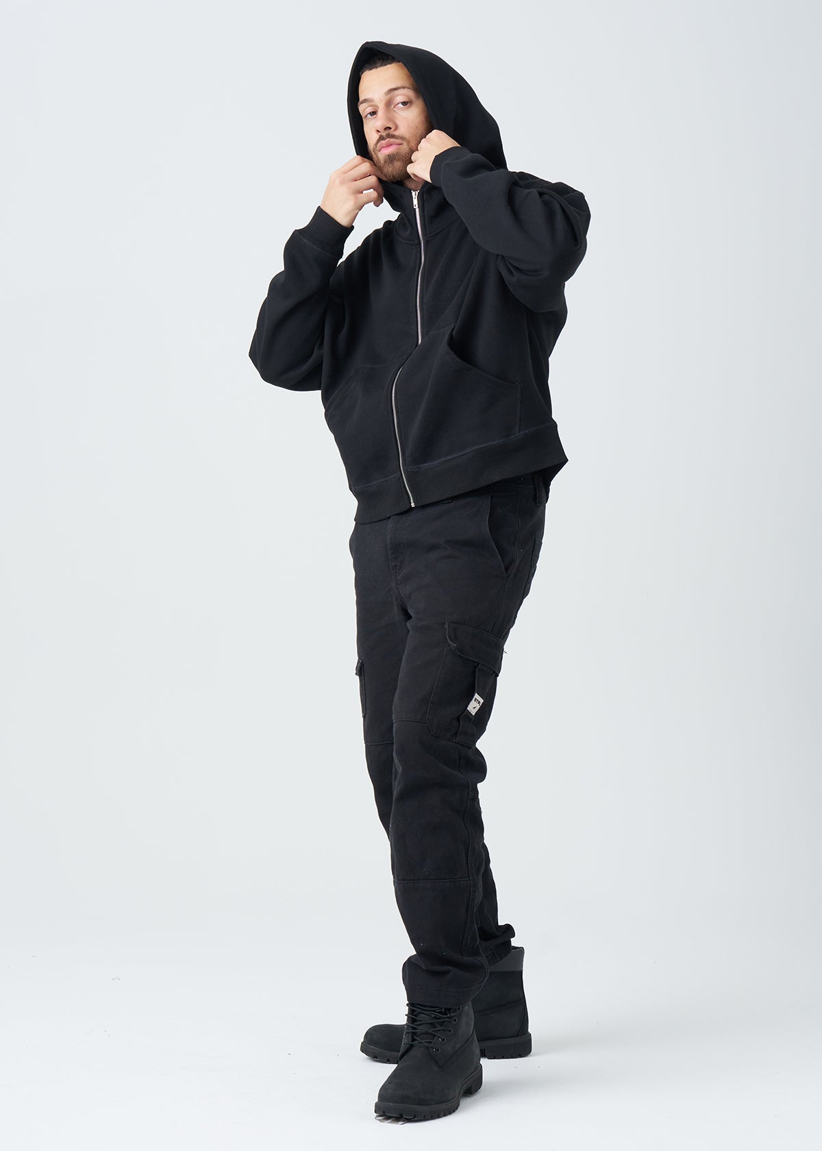 14 OZ Oversized Boxy Cropped Heavyweight Full-Zip Sweatshirt