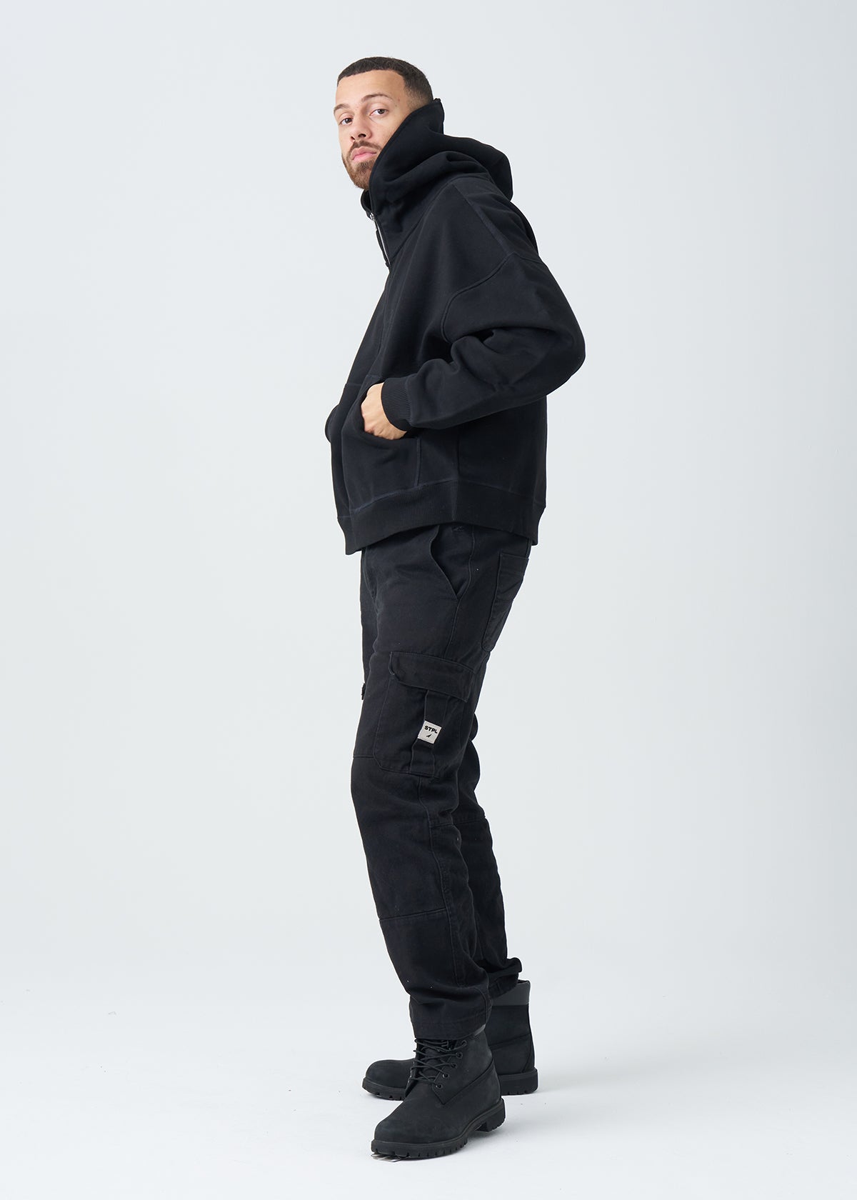14 OZ Oversized Boxy Cropped Heavyweight Full-Zip Sweatshirt