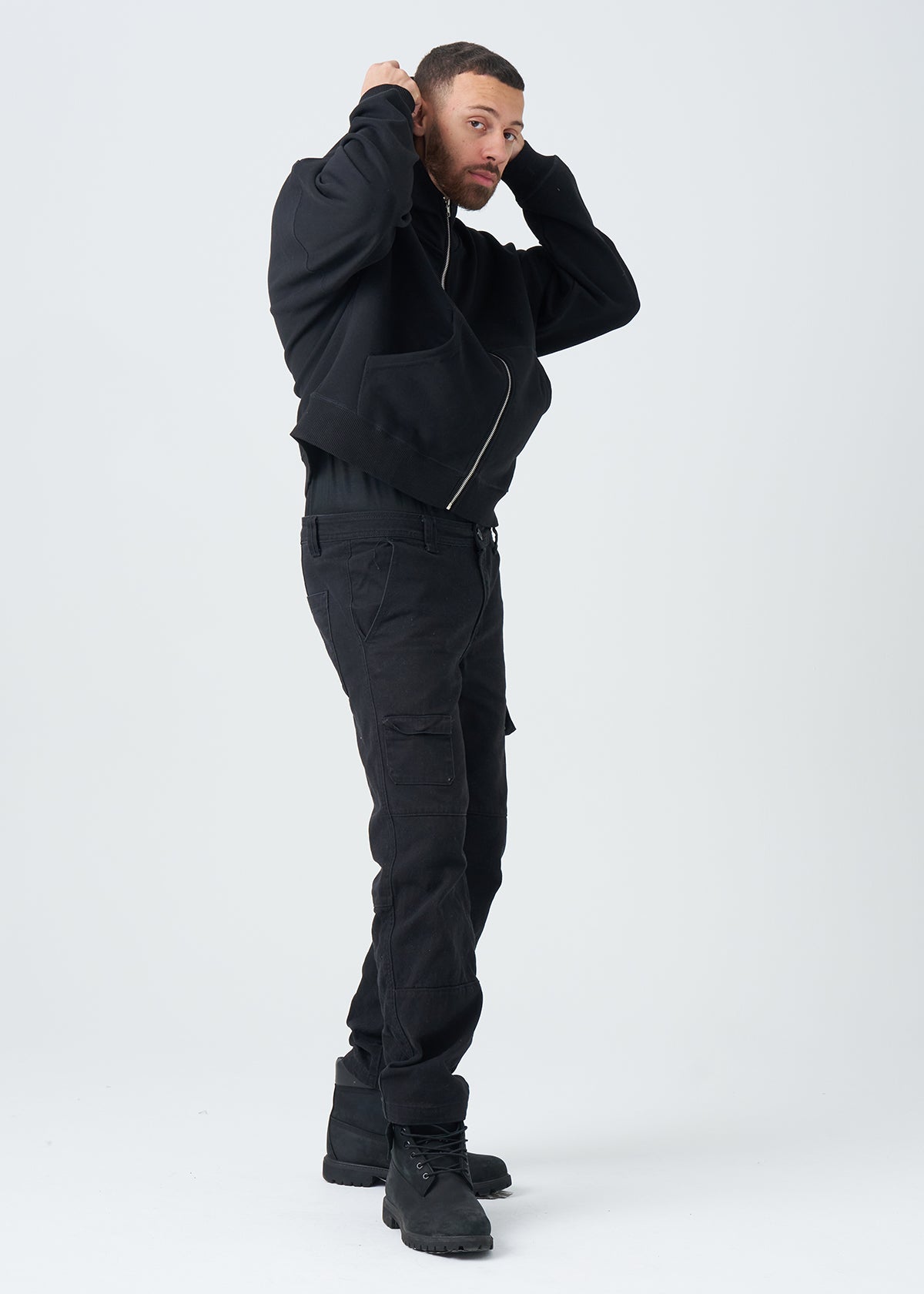 14 OZ Oversized Boxy Cropped Heavyweight Full-Zip Sweatshirt