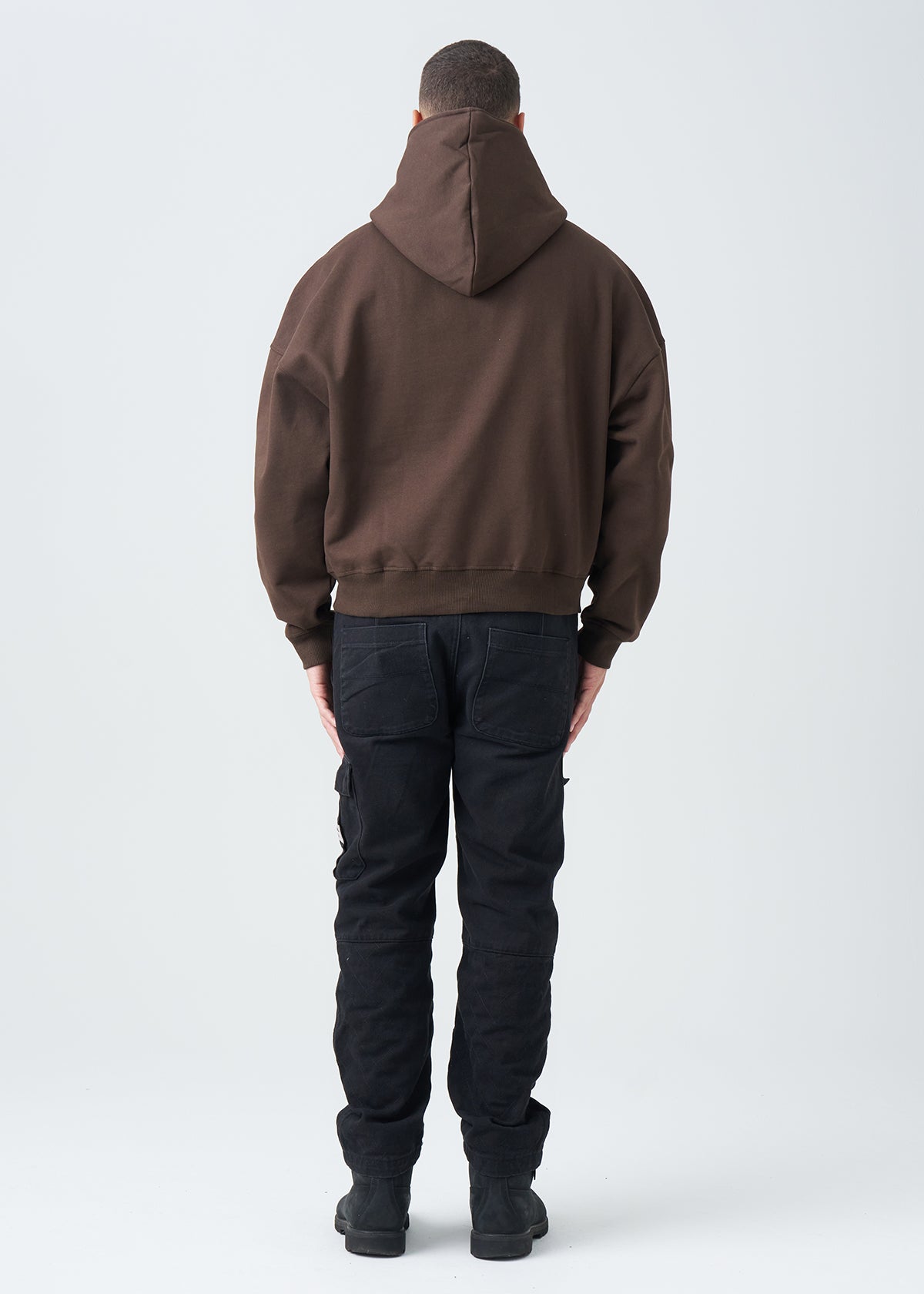 14 OZ Oversized Boxy Cropped Heavyweight Full-Zip Sweatshirt