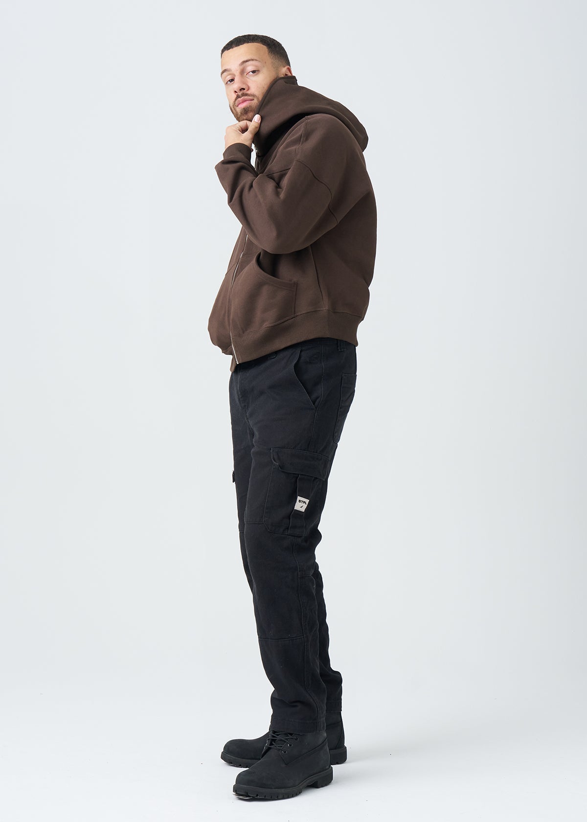 14 OZ Oversized Boxy Cropped Heavyweight Full-Zip Sweatshirt