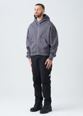 14 OZ Oversized Boxy Cropped Heavyweight Full-Zip Sweatshirt
