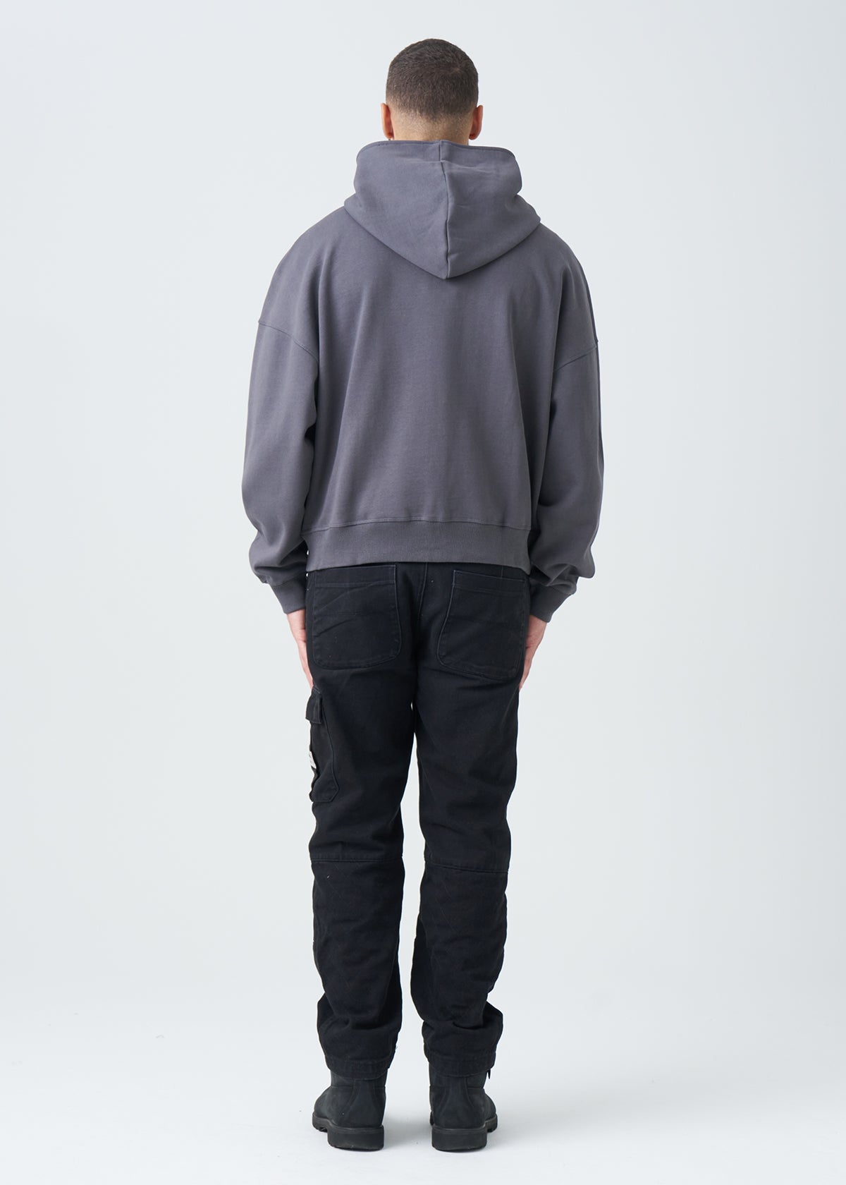 14 OZ Oversized Boxy Cropped Heavyweight Full-Zip Sweatshirt