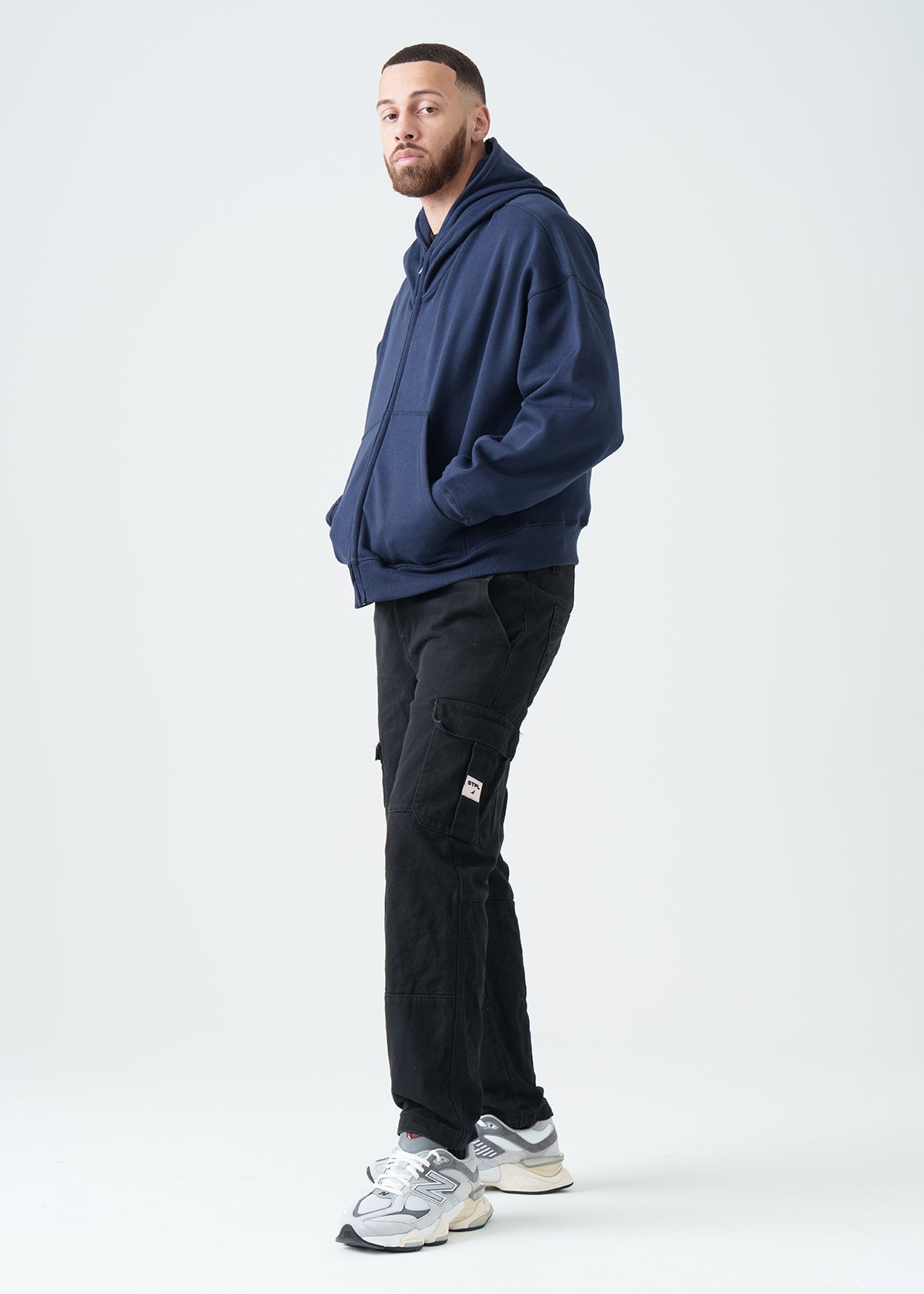 14 OZ Oversized Boxy Cropped Heavyweight Full-Zip Sweatshirt