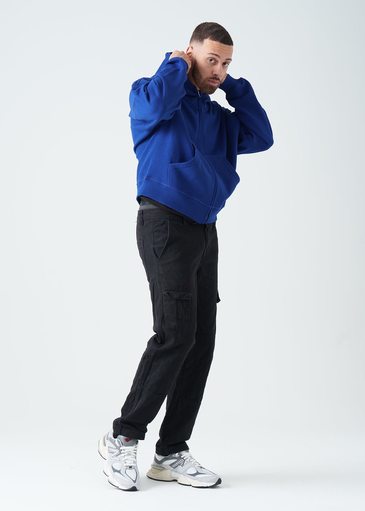 14 OZ Oversized Boxy Cropped Heavyweight Full-Zip Sweatshirt