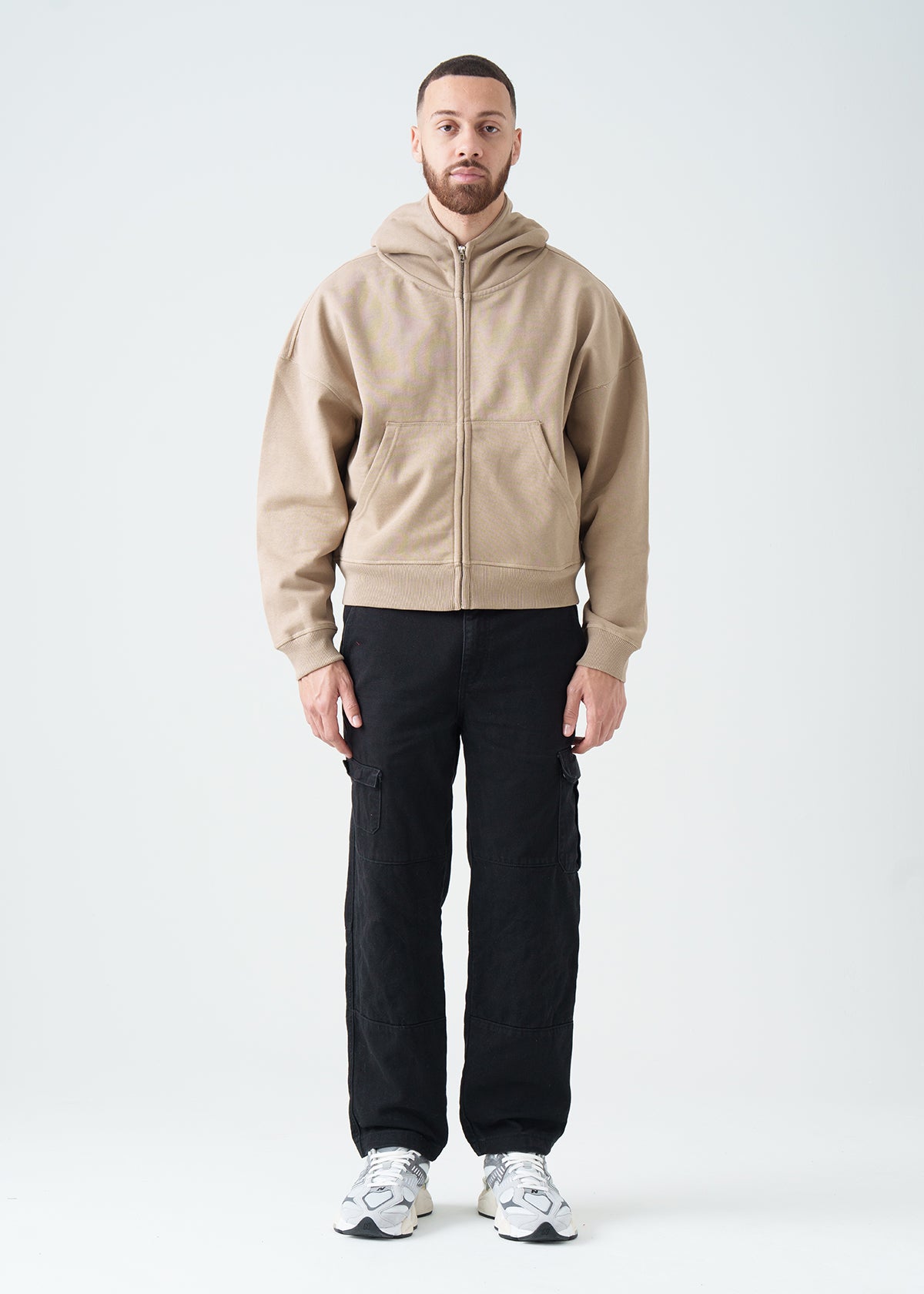 14 OZ Oversized Boxy Cropped Heavyweight Full-Zip Sweatshirt