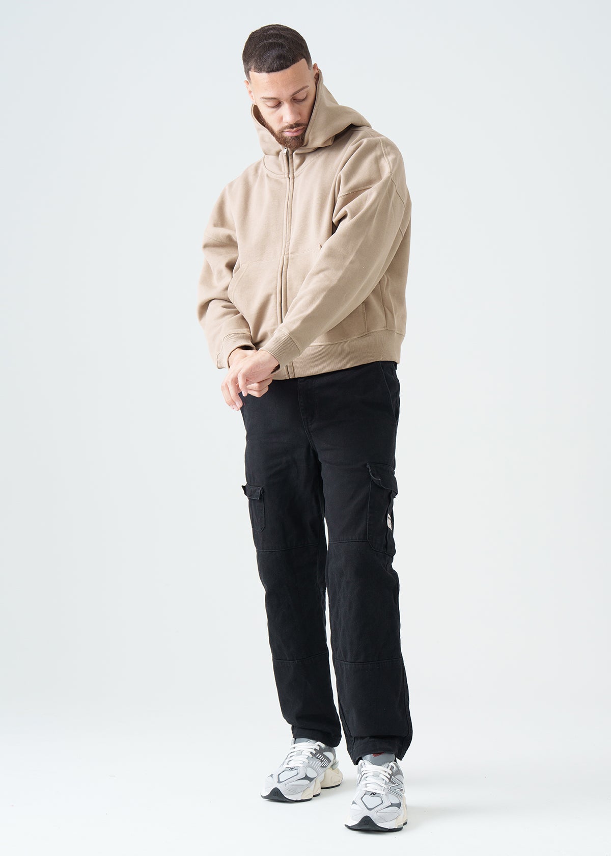 14 OZ Oversized Boxy Cropped Heavyweight Full-Zip Sweatshirt
