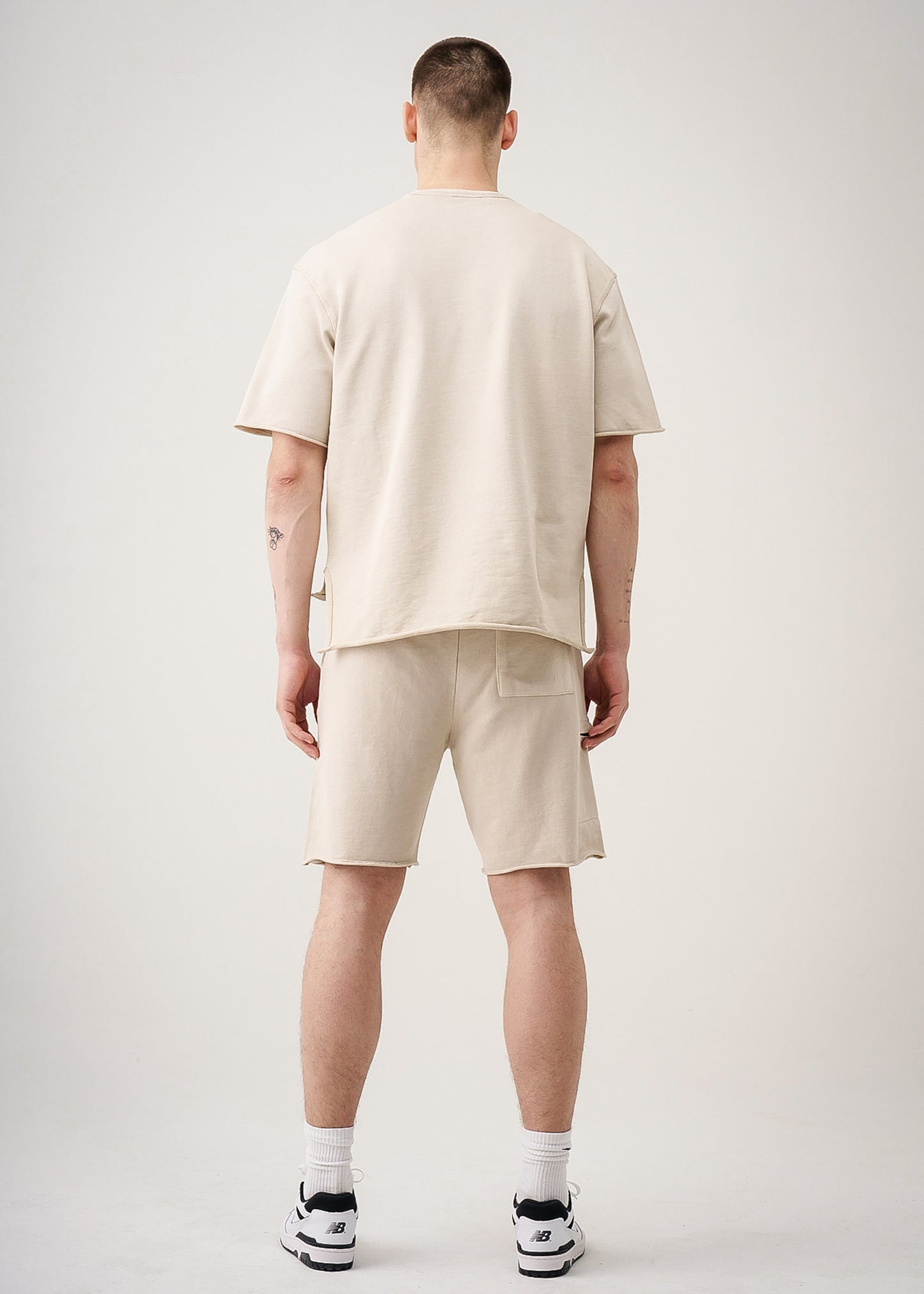 11 OZ French Terry Garment Dye Raw Edge Short Set