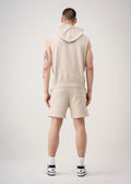14 OZ Sleeveless Garment Dye Interlock Hooded Short Set