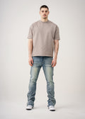 10 OZ Oversized Garment Dyed French Terry Distressed T-Shirt