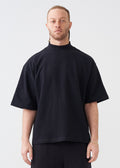 7.5 OZ Mock Neck Peached French Terry Oversized Boxy T-Shirt
