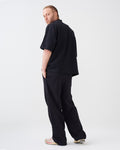 7.5 OZ Peached French Terry Mock Neck Oversized Boxy Tee and Oversized Open Leg Sweatpants