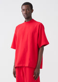 7.5 OZ Mock Neck Peached French Terry Oversized Boxy T-Shirt
