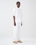 7.5 OZ Peached French Terry Mock Neck Oversized Boxy Tee and Oversized Open Leg Sweatpants