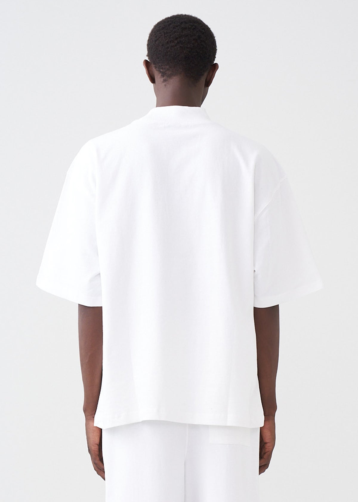 7.5 OZ Mock Neck Peached French Terry Oversized Boxy T-Shirt