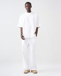 7.5 OZ Peached French Terry Mock Neck Oversized Boxy Tee and Oversized Open Leg Sweatpants