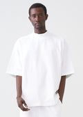 7.5 OZ Mock Neck Peached French Terry Oversized Boxy T-Shirt