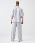 7.5 OZ Peached French Terry Mock Neck Oversized Boxy Tee and Oversized Open Leg Sweatpants