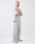 7.5 OZ Peached French Terry Mock Neck Oversized Boxy Tee and Oversized Open Leg Sweatpants