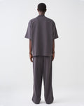 7.5 OZ Peached French Terry Mock Neck Oversized Boxy Tee and Oversized Open Leg Sweatpants