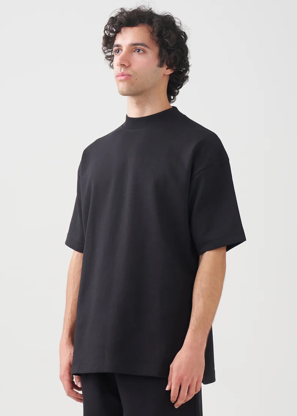 10 OZ Mock-Neck Oversized Interlock T-Shirt