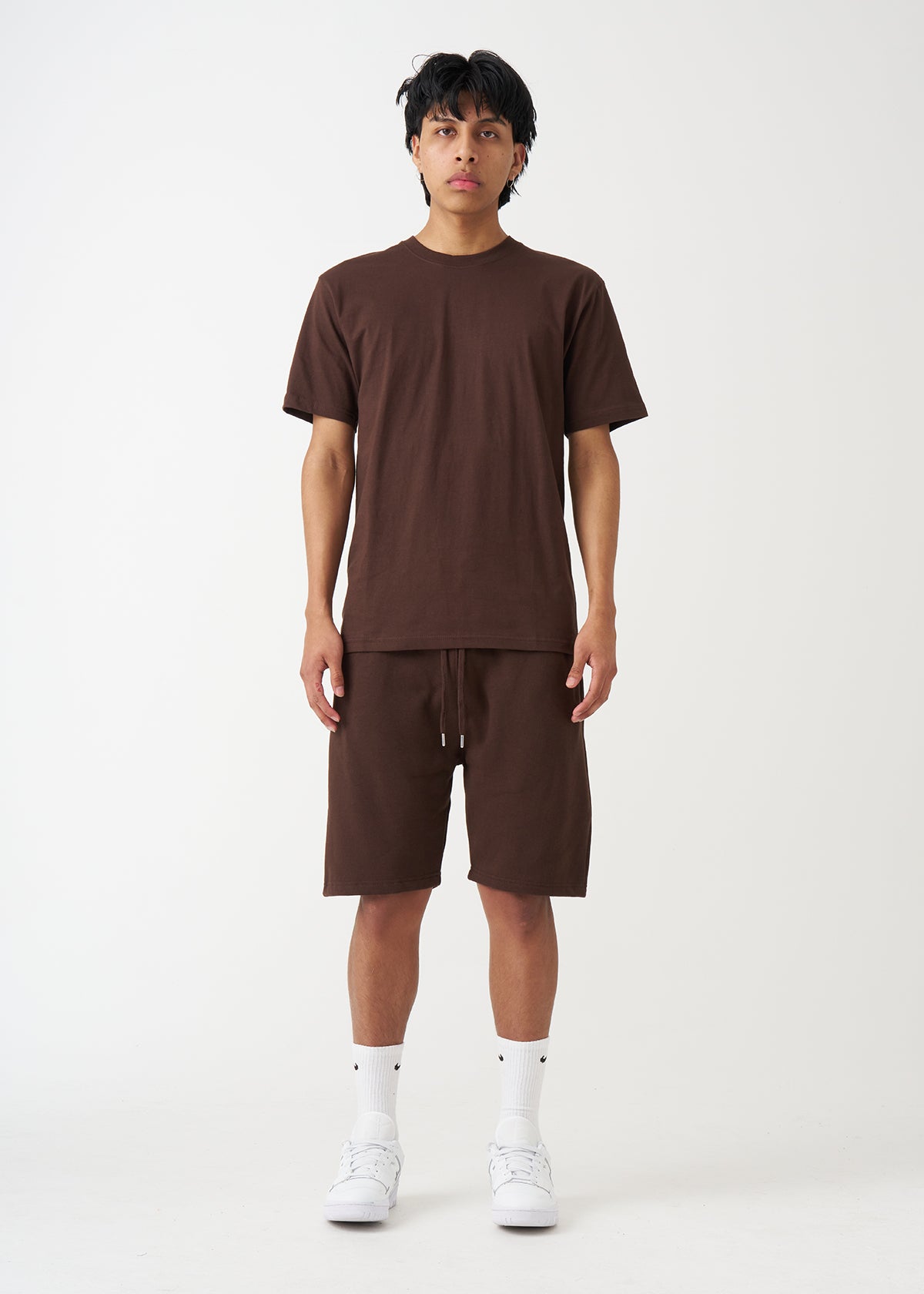 Brown T-Shirt And Short Set