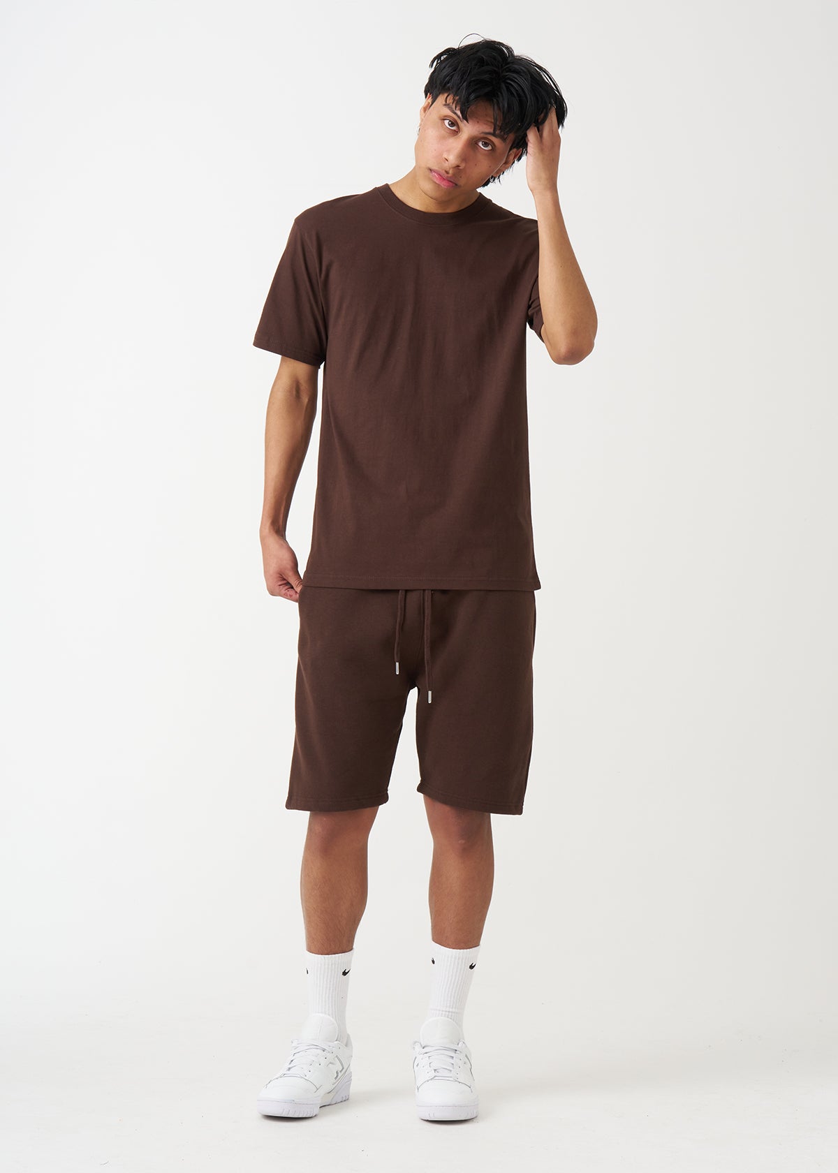 Brown T-Shirt And Short Set