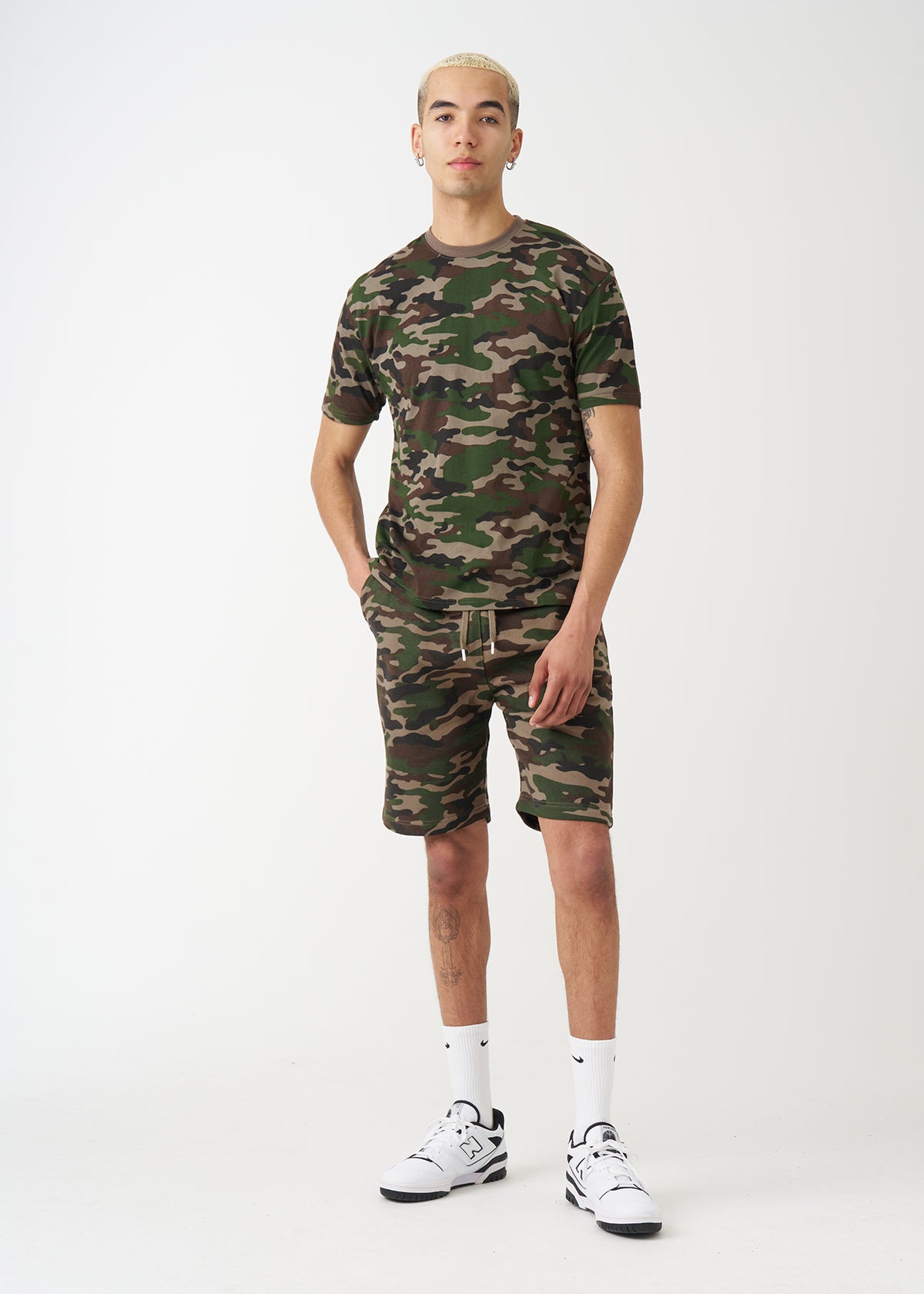 Camo T-Shirt And Short Set