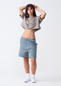 10 OZ Oversized French Terry Garment Dyed Crop Top T-shirt