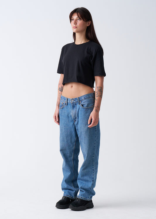 Combed Cotton Crop Top T-Shirt