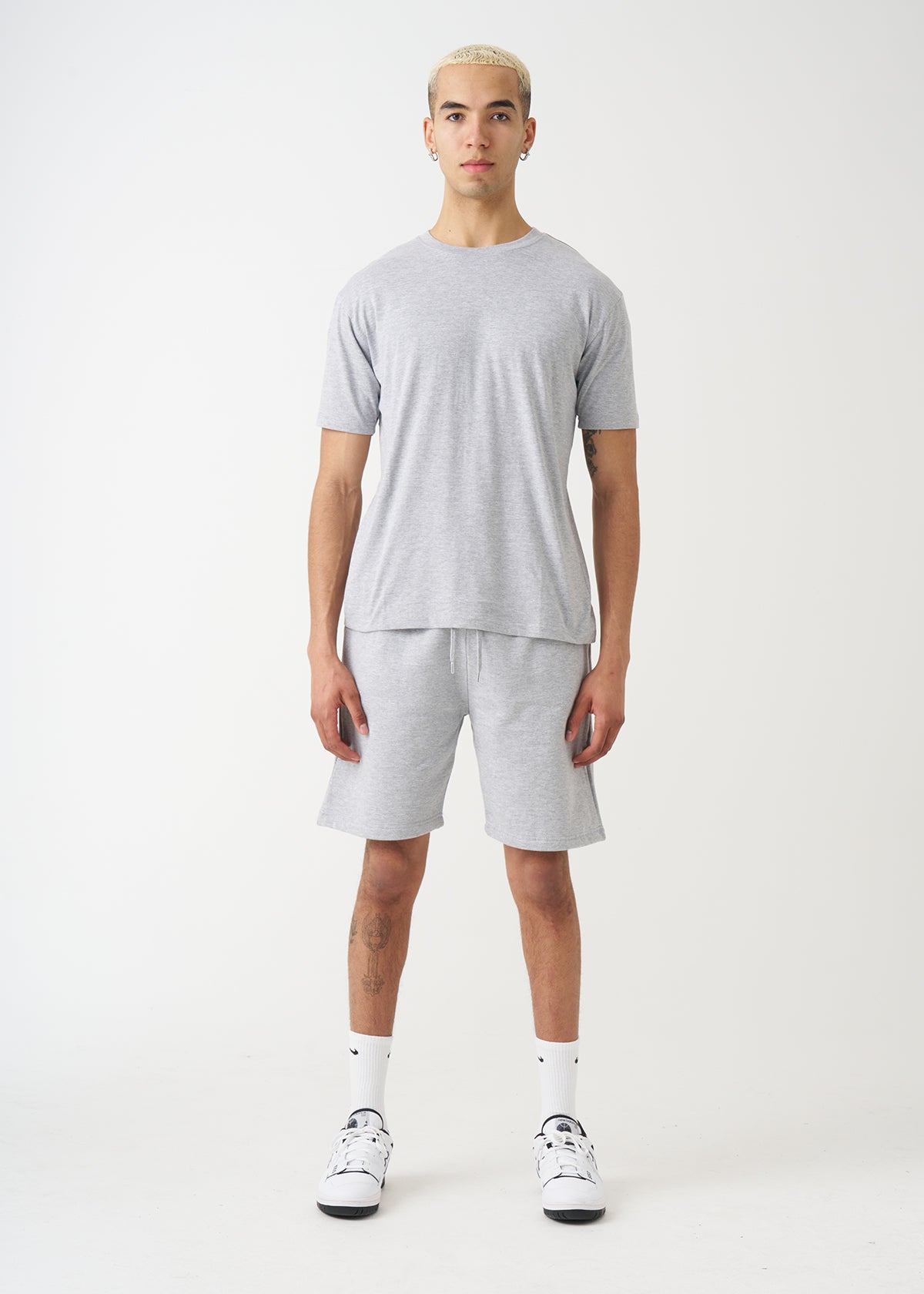 Gray T-Shirt And Short Set