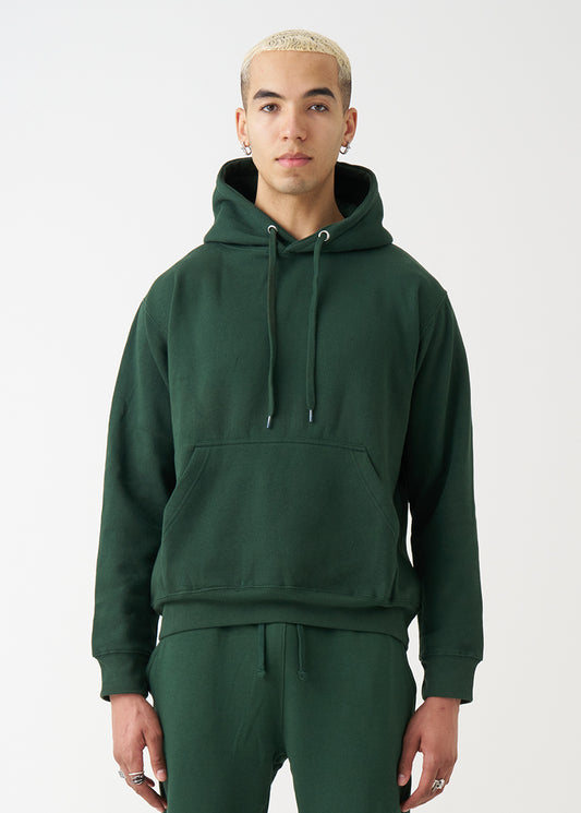 Hunter Green Heavy Blend Fleece Hooded Sweatshirt