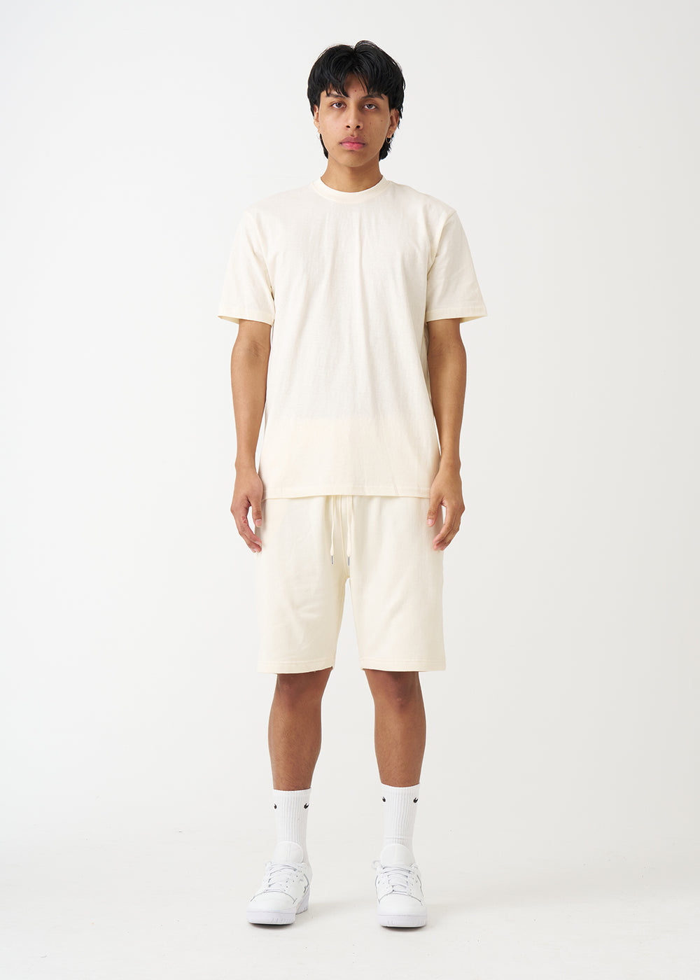 Off-White T-Shirt And Short Set