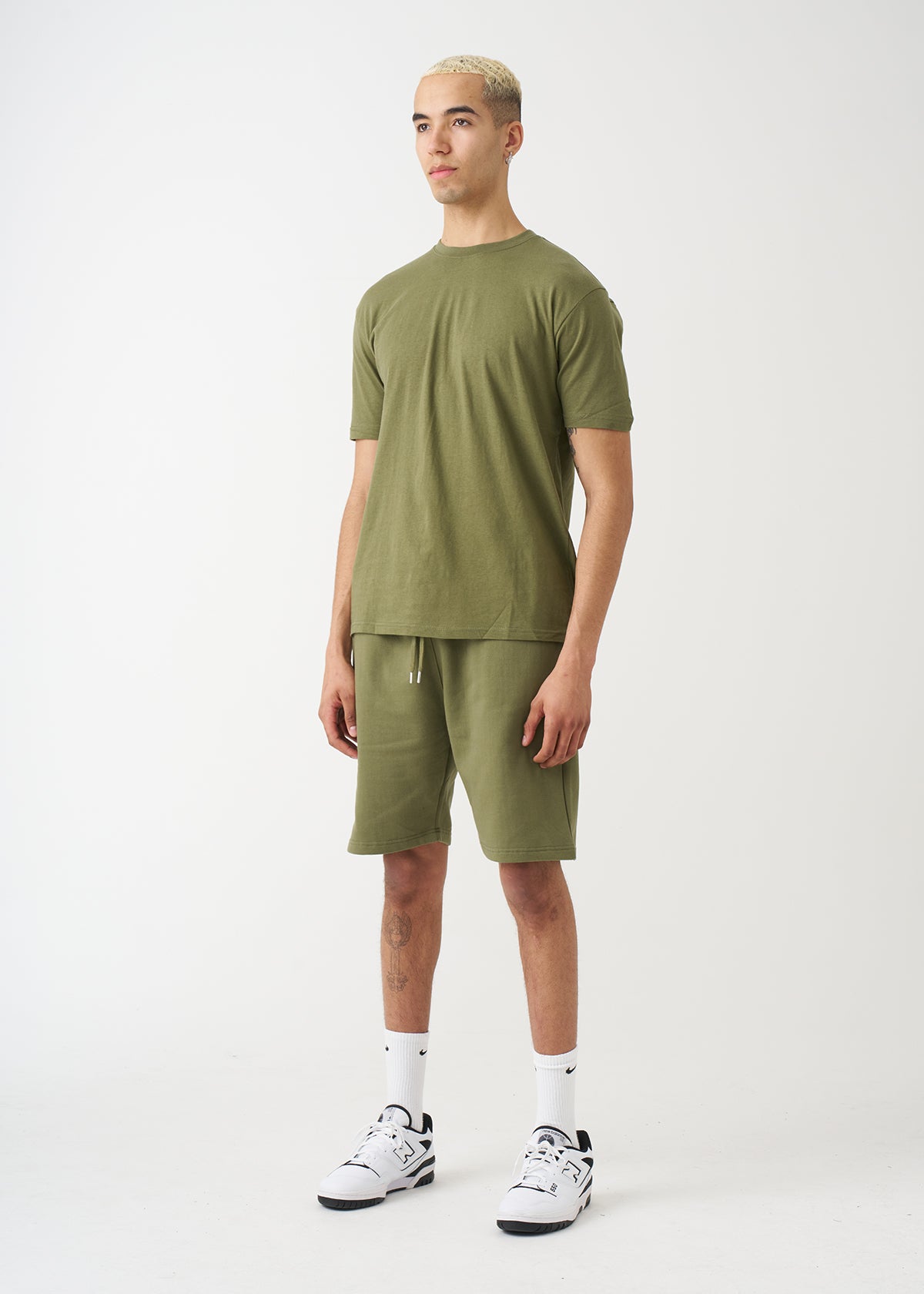 Olive Green T-Shirt And Short Set