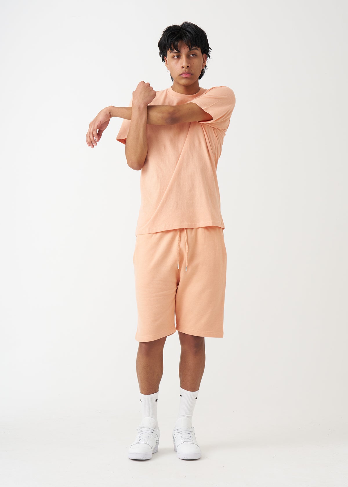 Peach T-Shirt And Short Set