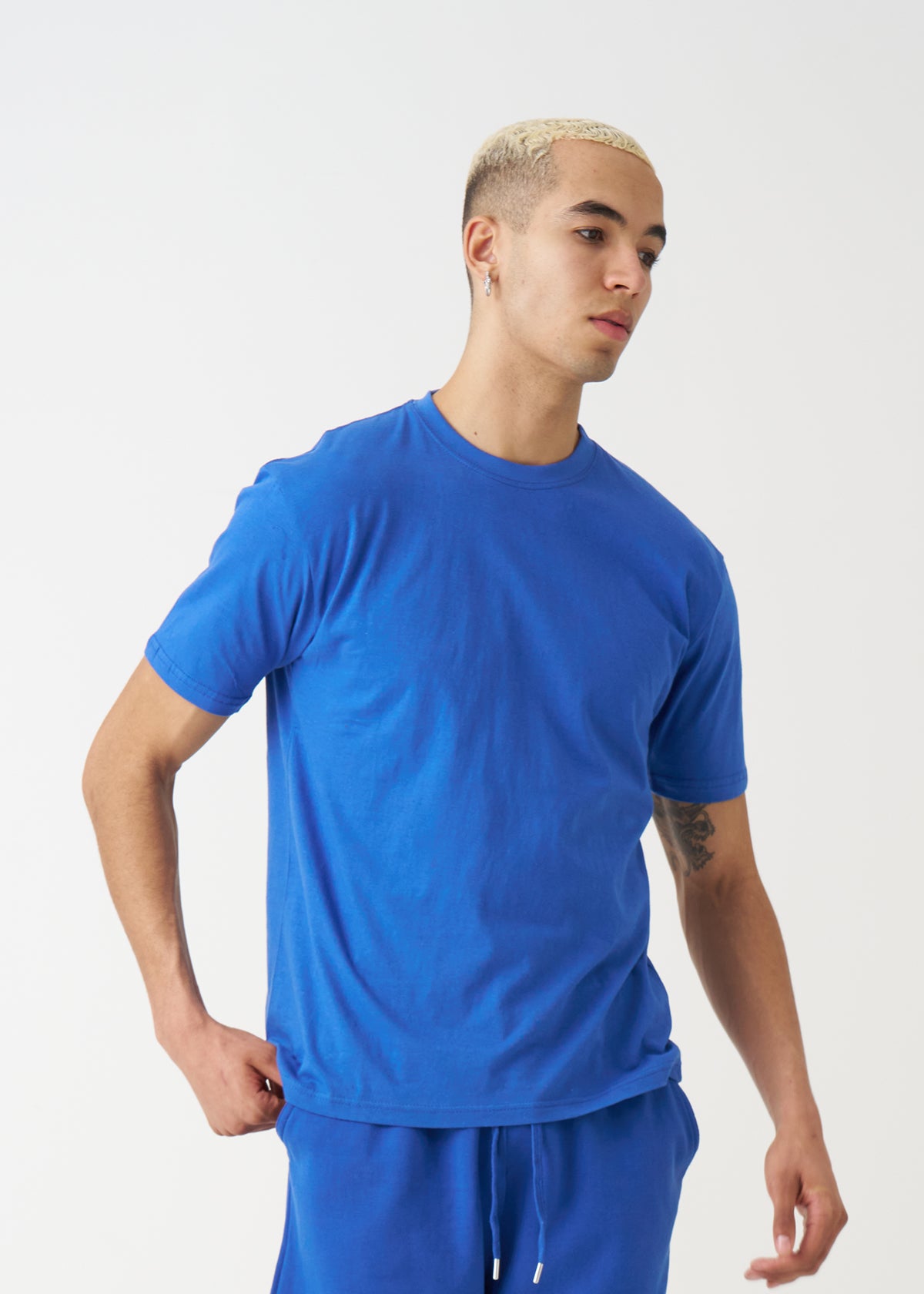 Royal Blue Combed Cotton T-Shirt
