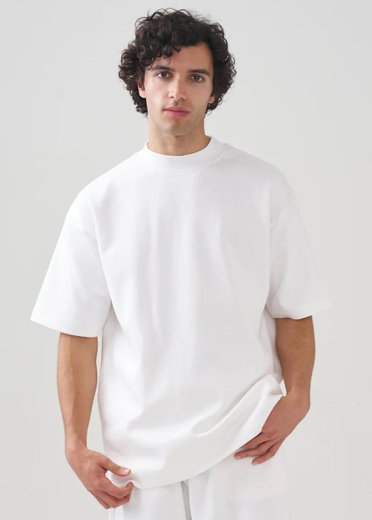 10 OZ Mock-Neck Oversized Interlock T-Shirt