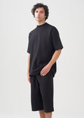 10 OZ Mock-Neck Oversized Interlock T-Shirt And Long Short Set