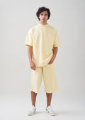 10 OZ Mock-Neck Oversized Interlock T-Shirt And Long Short Set