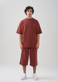 10 OZ Mock-Neck Oversized Interlock T-Shirt And Long Short Set