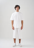 10 OZ Mock-Neck Oversized Interlock T-Shirt And Long Short Set