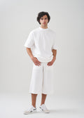 10 OZ Mock-Neck Oversized Interlock T-Shirt And Long Short Set