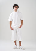 10 OZ Mock-Neck Oversized Interlock T-Shirt And Long Short Set