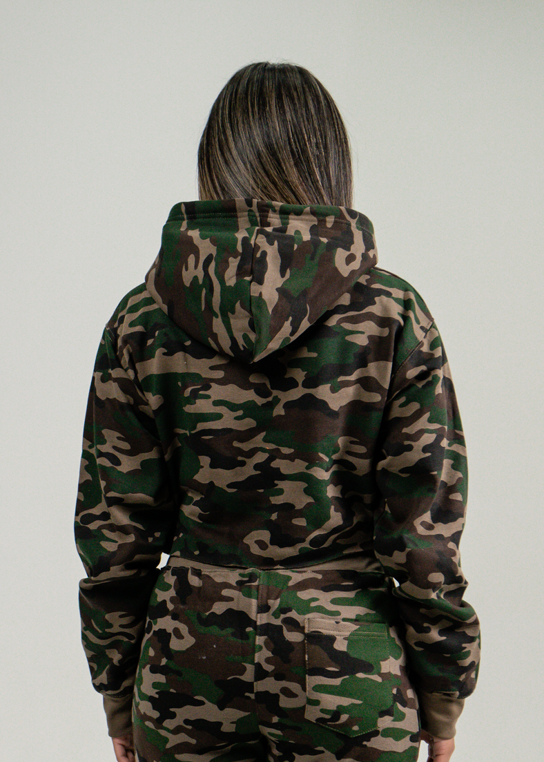 Camo Hooded Crop Top