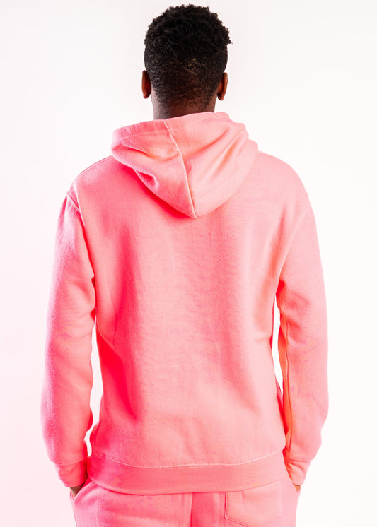 Neon Pink Heavy Blend Fleece Hooded Sweatshirt
