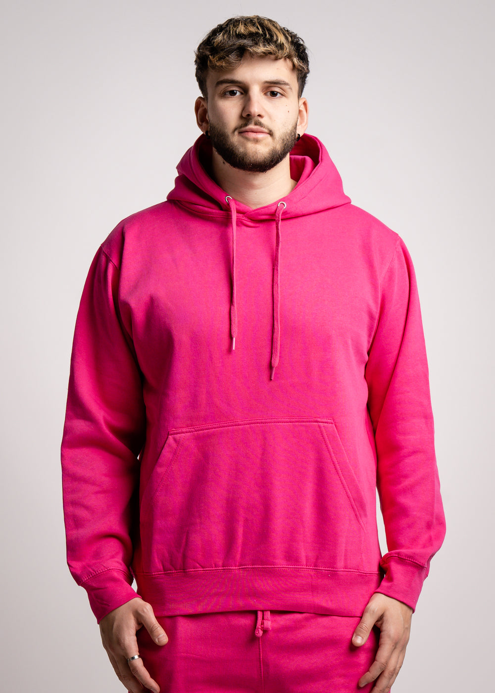 Hot Pink Heavy Blend Fleece Hooded Sweatshirt