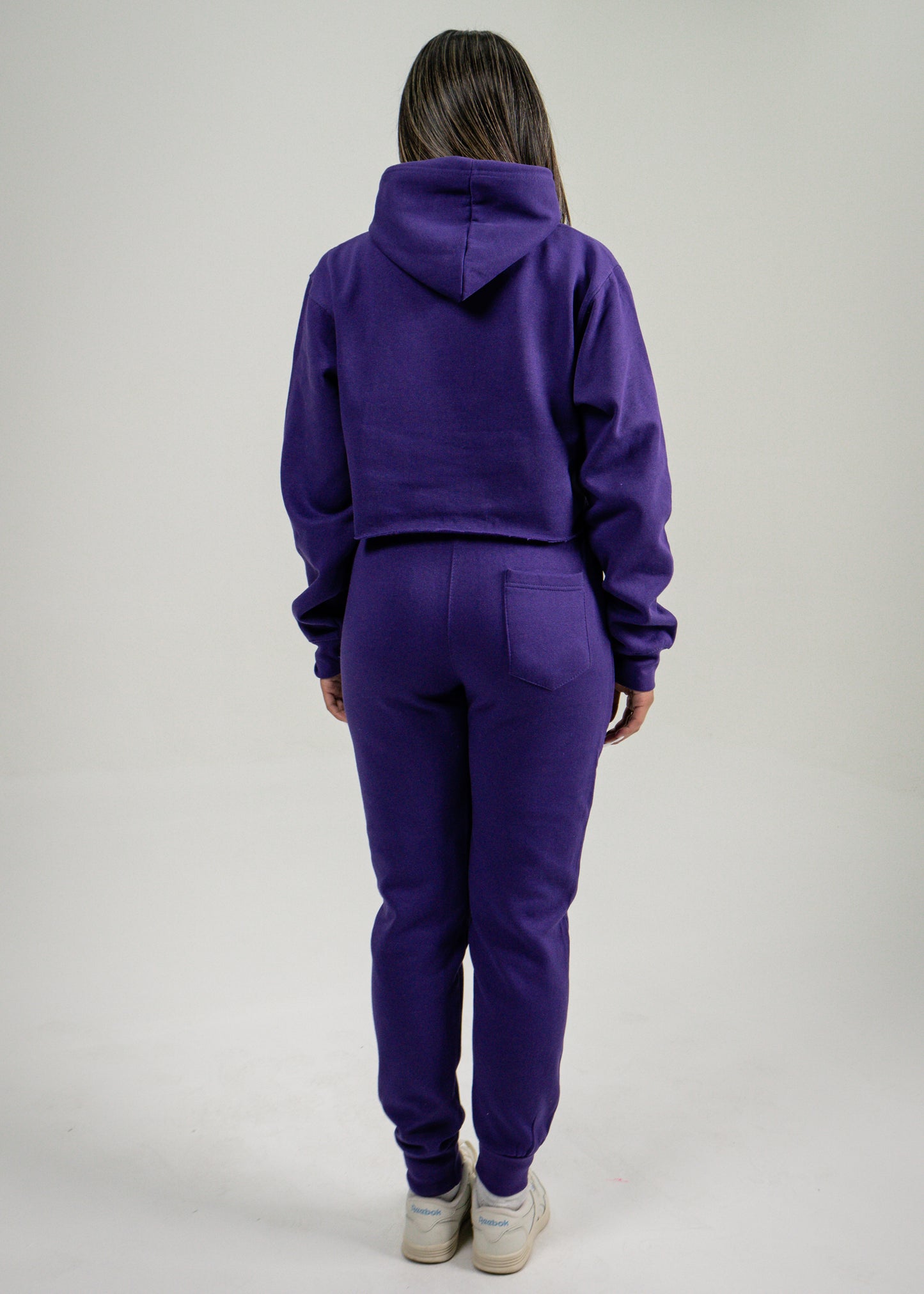 Purple Crop Top SweatSuit