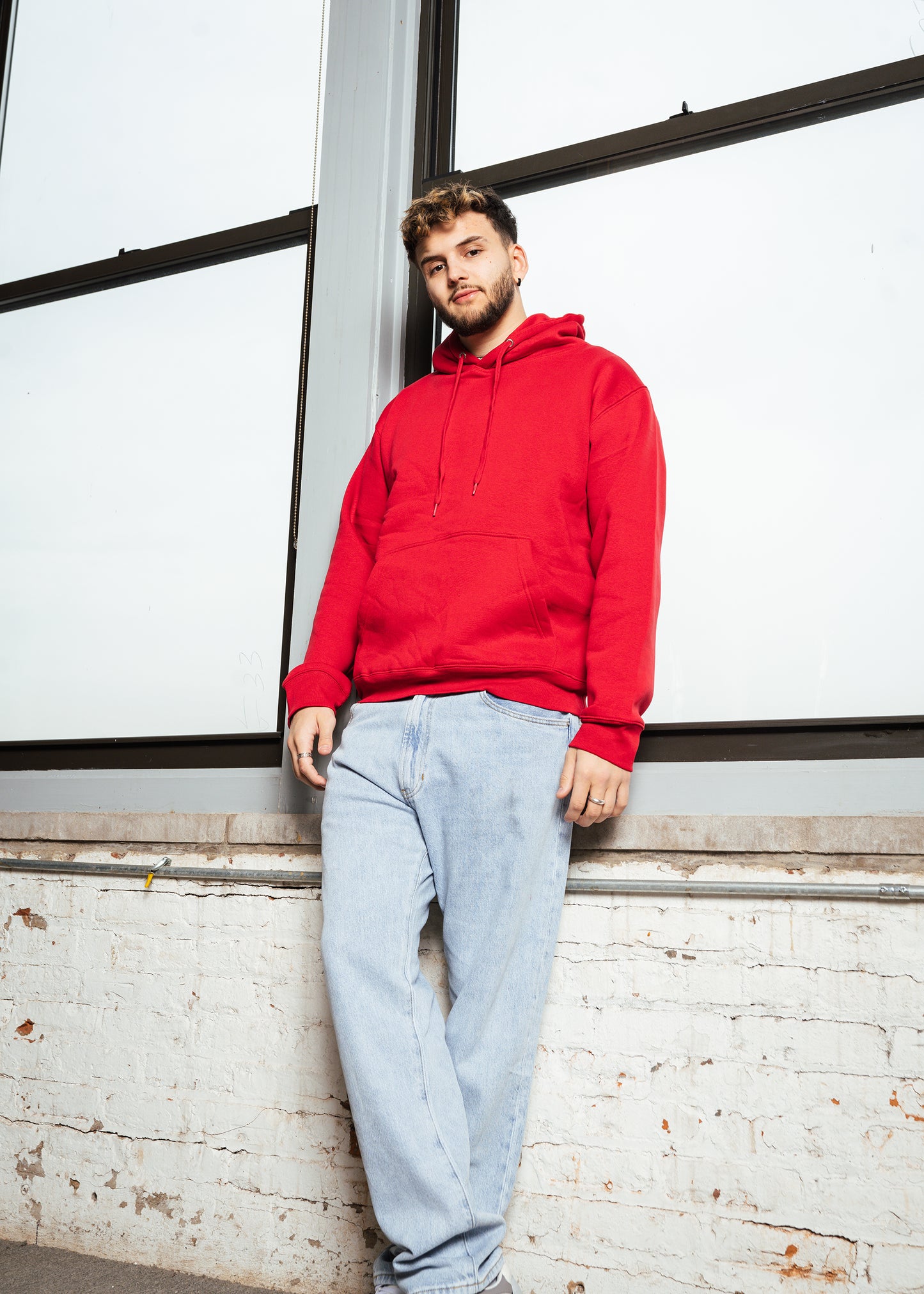 Red Heavy Blend Fleece Hooded Sweatshirt