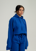 Royal Blue Hooded Crop Top